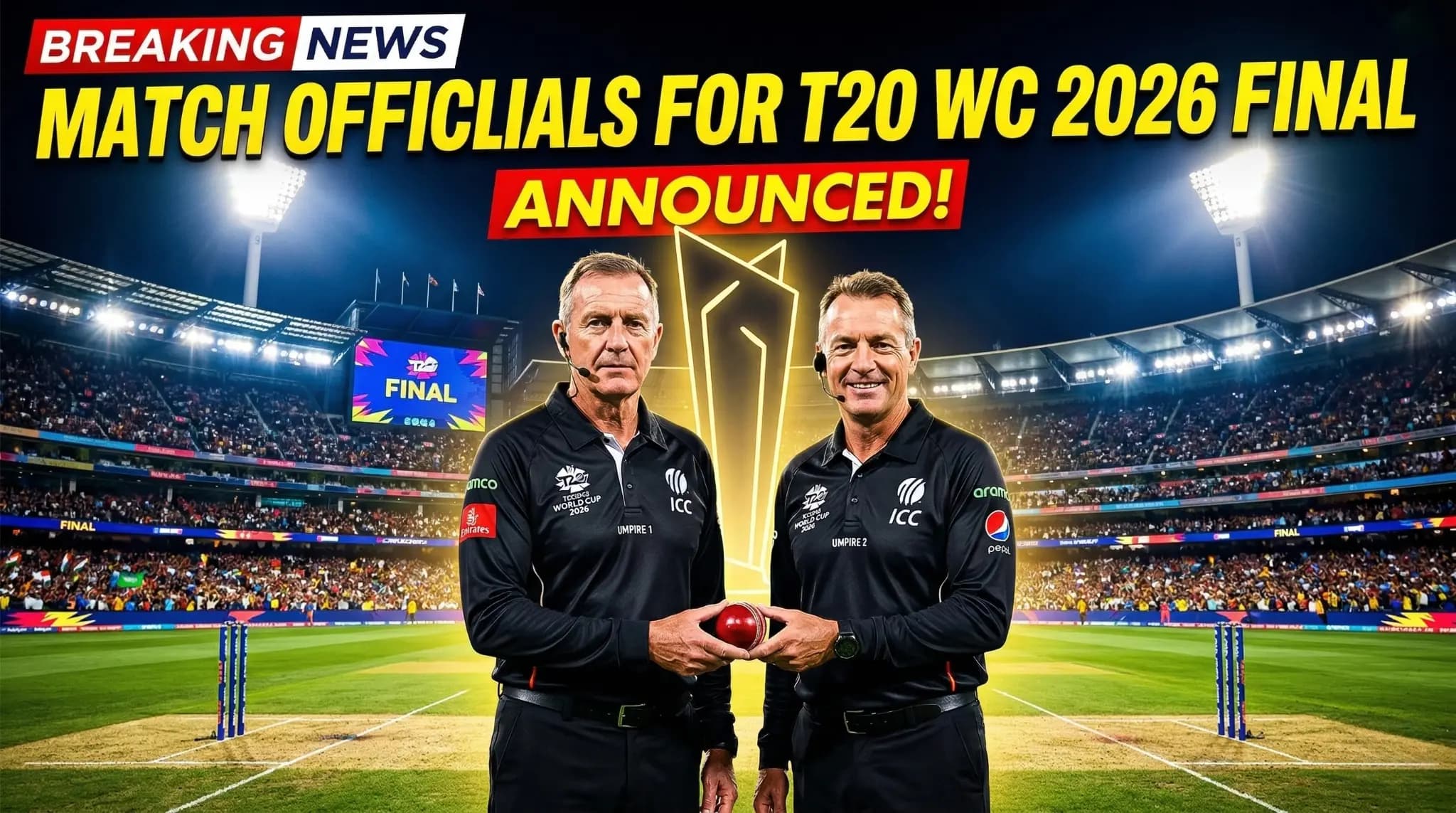 Match Officials for Men's T20 World Cup 2026 Final announced