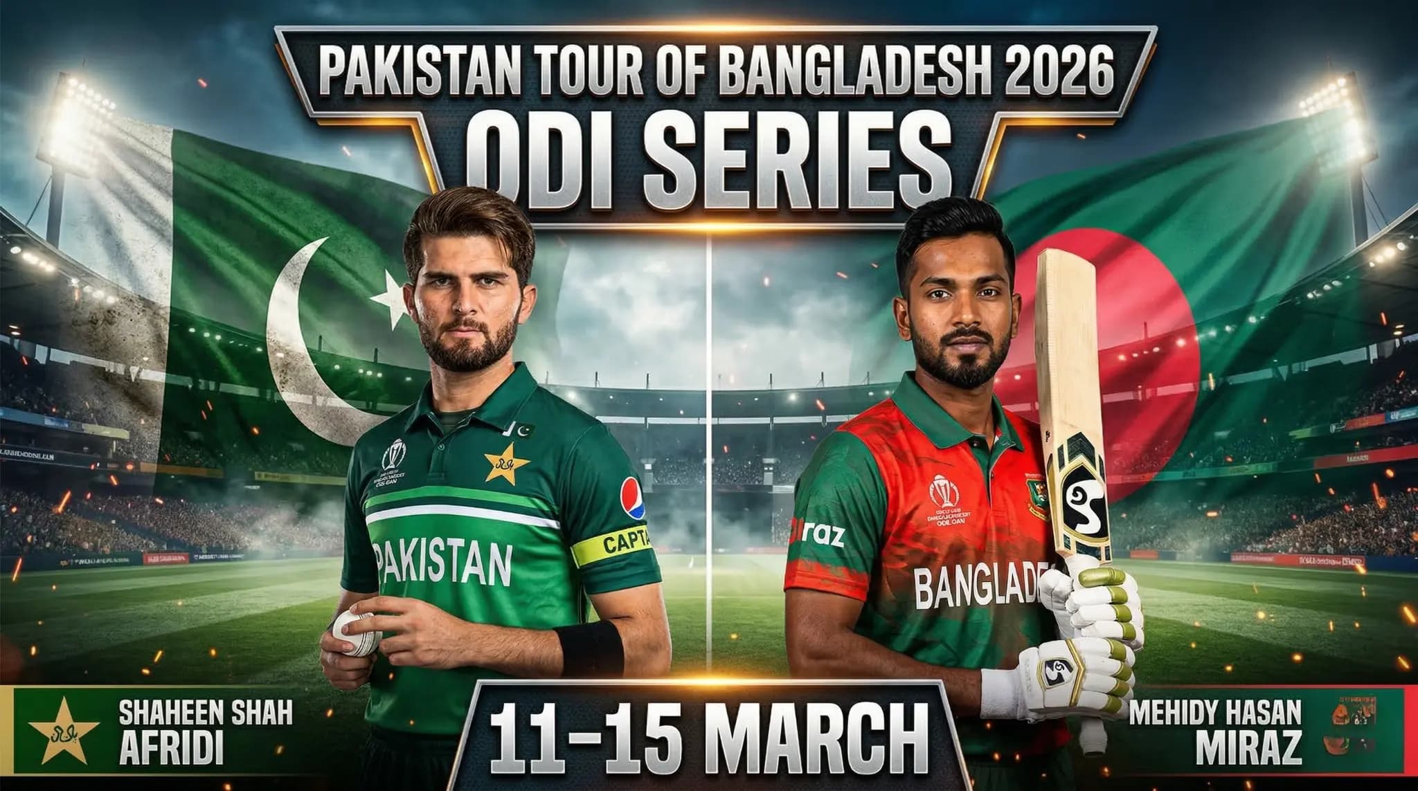 Pakistan Tour Of Bangladesh: Bangladesh vs Pakistan ODI Series 2026