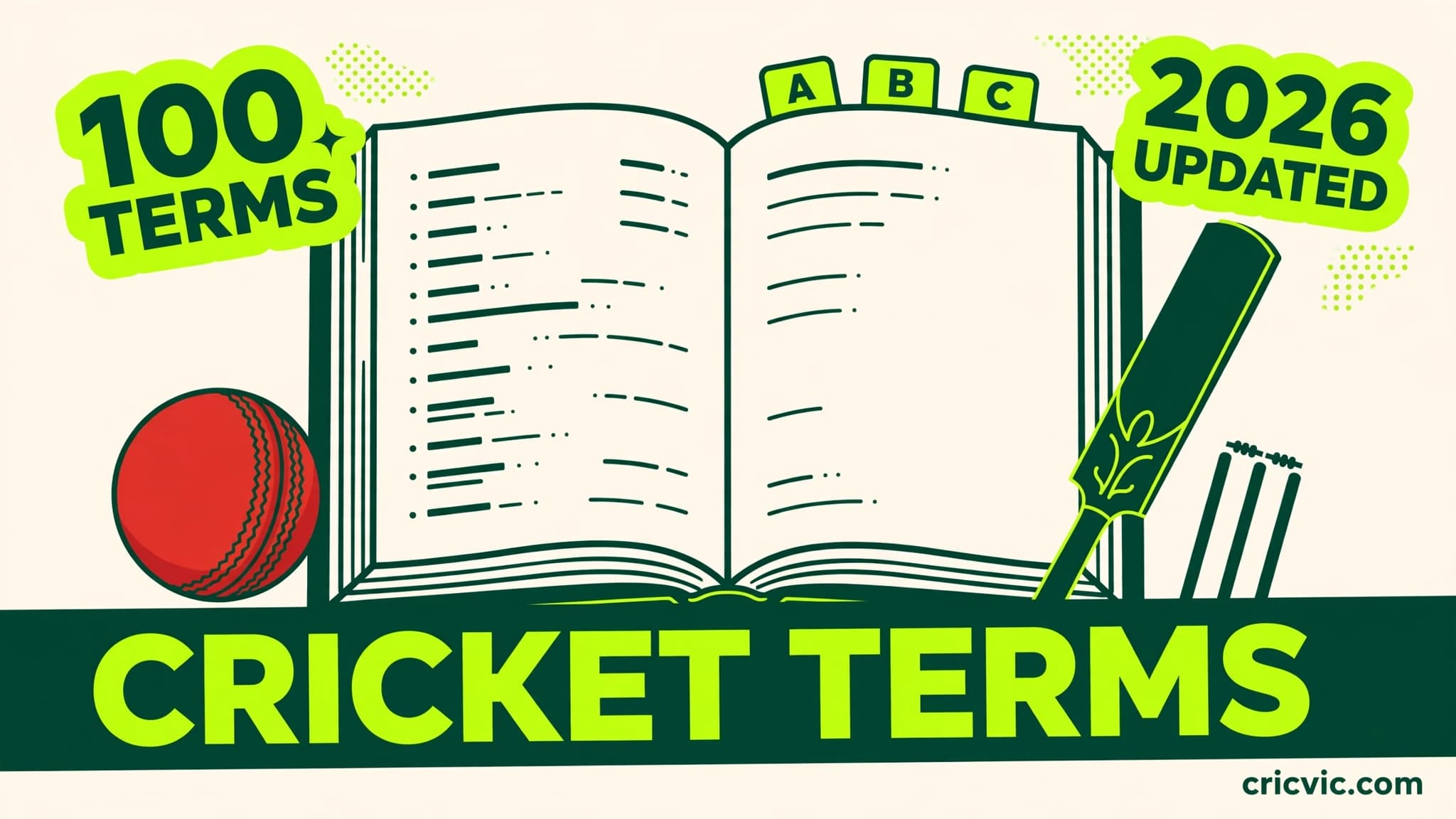 Cricket Terms Explained: 100 Glossary Terms Every Fan Should Know (2026 Updated)